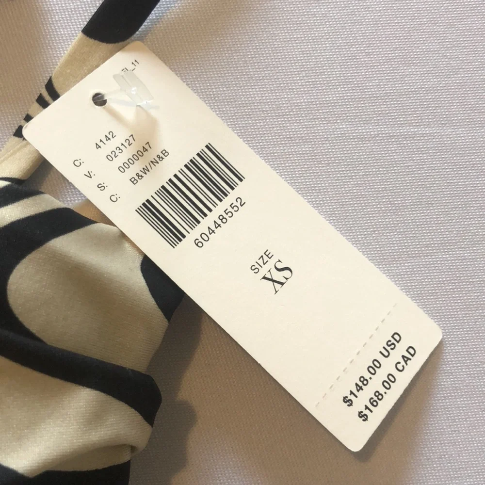 Beach Riot Neutral Swirl Ring Bikini Top XS NWT